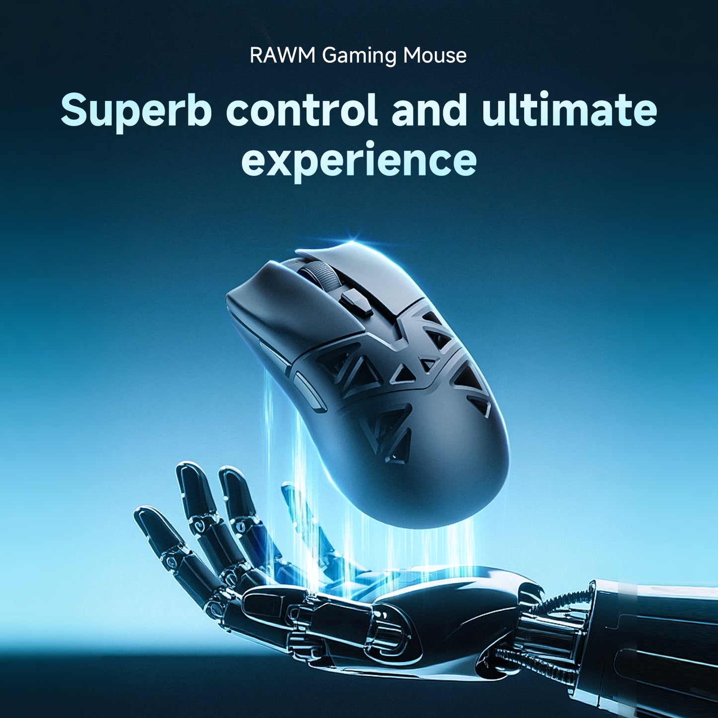 RAWM SL01-C PAW3311 Wireless Hollow Gaming Mouse 12000DPI 60g 6 Programmable Buttons