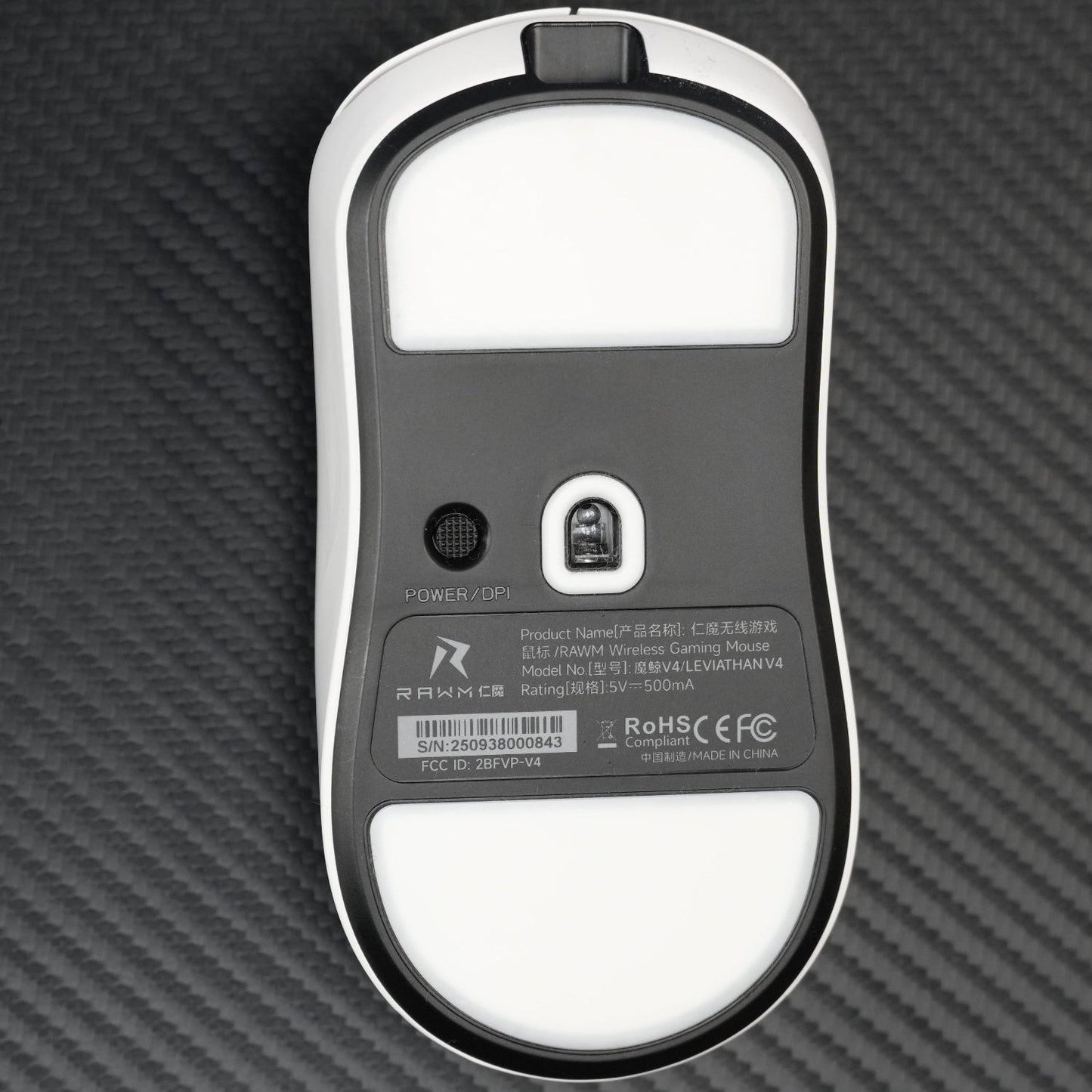 PTFE Mouse Feet Mouse Skates for Leviathan V4 White | RAWM - RAWM GAMING