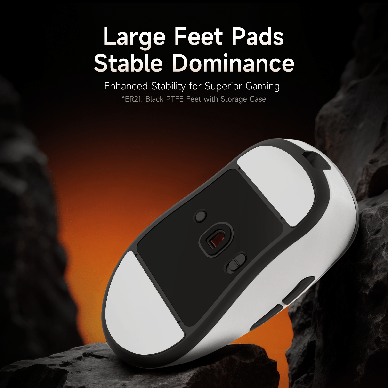 gaming mouse with smooth glide feet