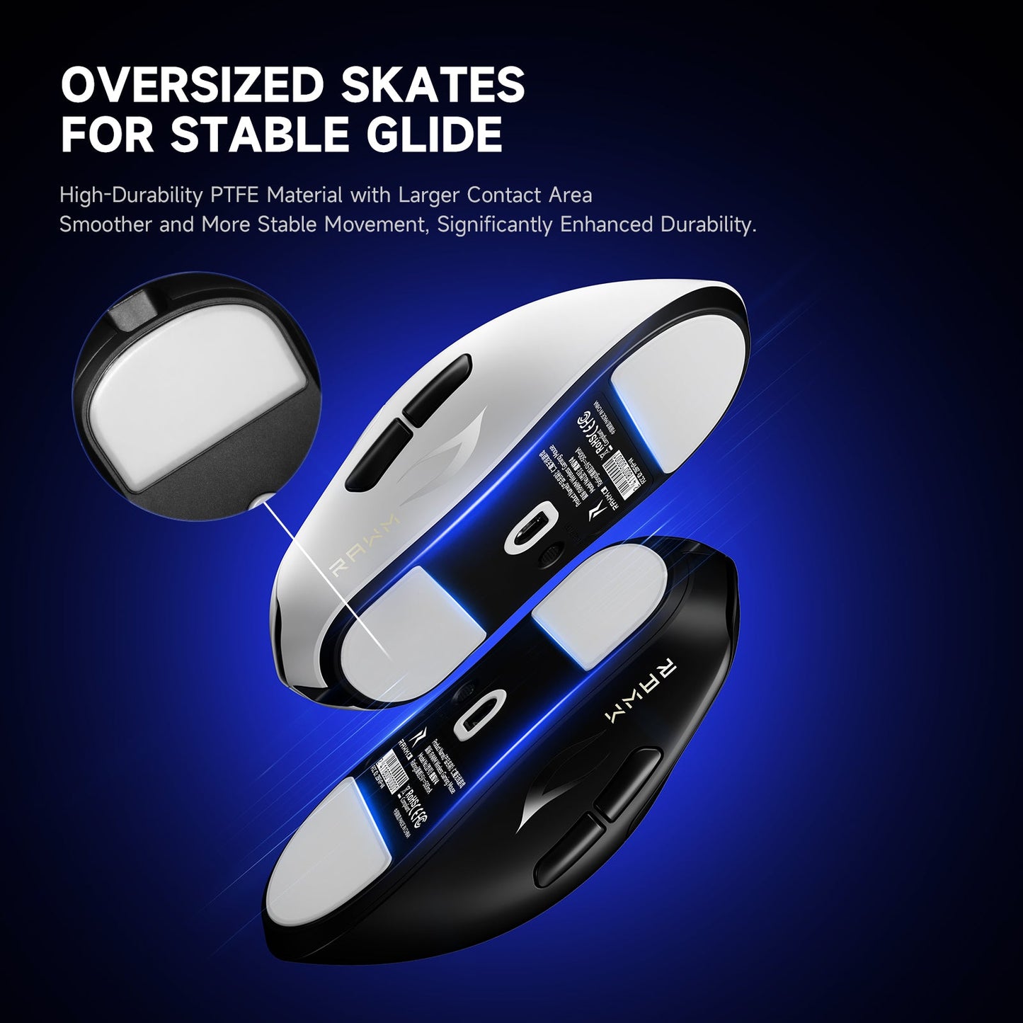 RAWM LEVIATHAN V4 Dual 8K 55g Lightweight Wireless Gaming Mouse for Fast Response PAW3950 Nordic nRF54L15 - RAWM GAMING
