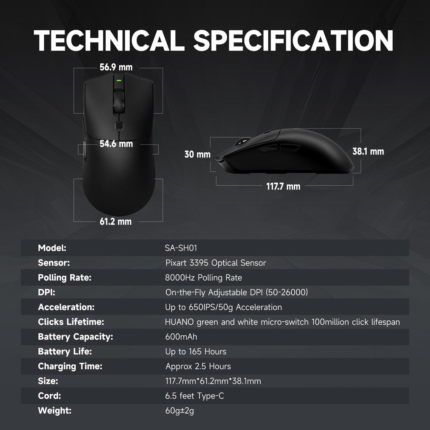 lightweight wireless gaming mouse for tournaments