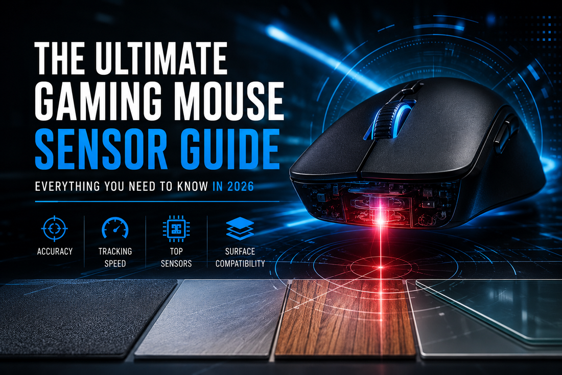 Modern gaming mouse showcasing advanced optical sensor technology for accurate tracking, low latency, and competitive gaming