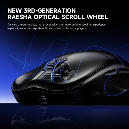 gaming mouse with optical scroll wheel