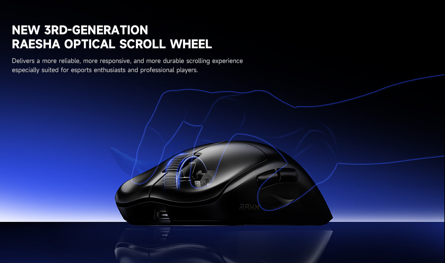 RAWM LEVIATHAN V4 Dual 8K 55g Lightweight Wireless Gaming Mouse
