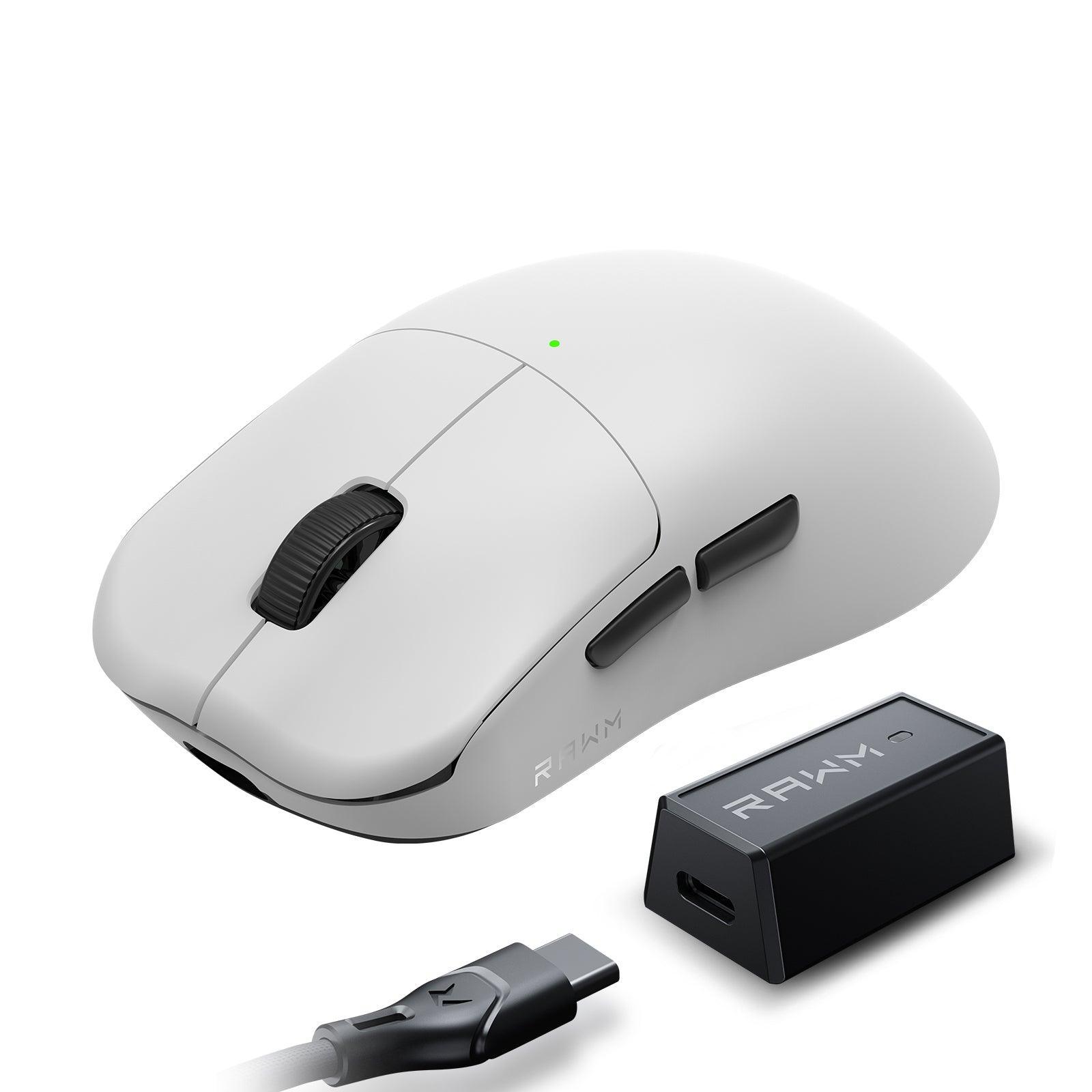 RAWM ES21 Best Gaming Mouse with Adjustable Side Buttons 26K DPI for Middle/Large Hands - RAWM GAMING