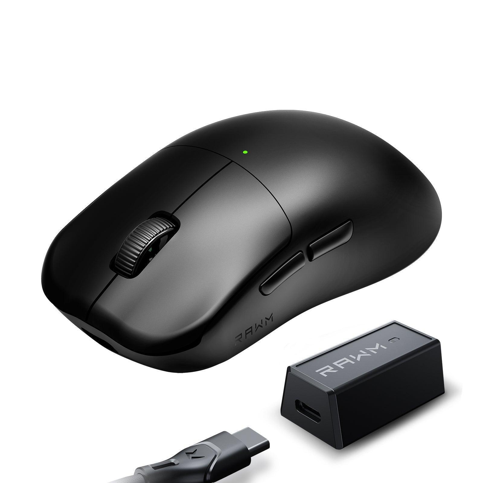 RAWM ES21 Best Gaming Mouse with Adjustable Side Buttons 26K DPI for Middle/Large Hands - RAWM GAMING