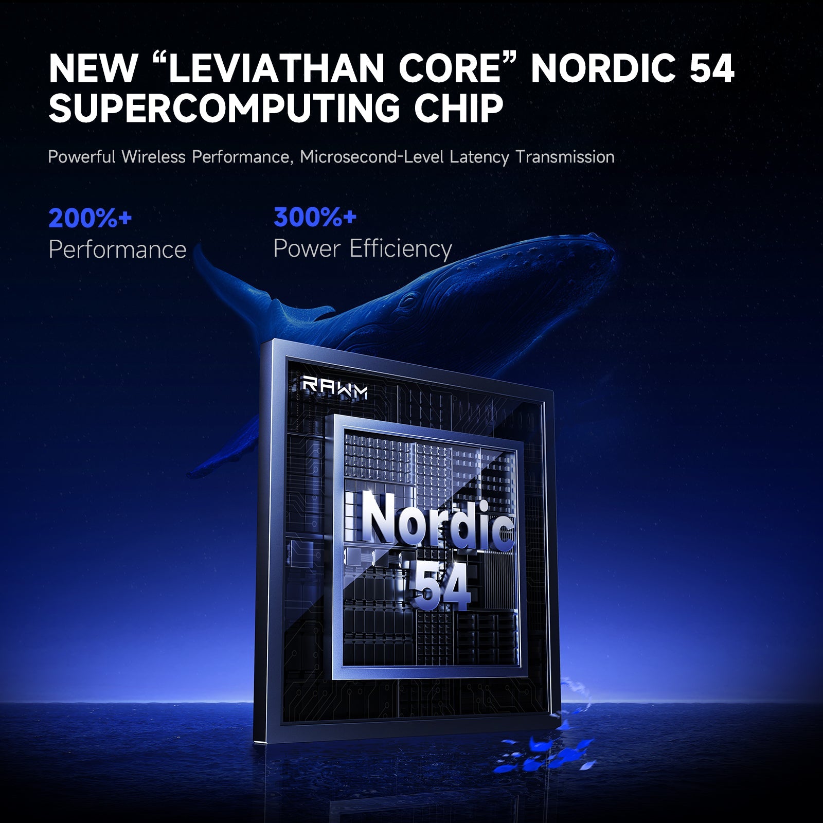 RAWM LEVIATHAN V4 Dual 8K 55g Lightweight Wireless Gaming Mouse for Fast Response PAW3950 Nordic nRF54L15 - RAWM GAMING