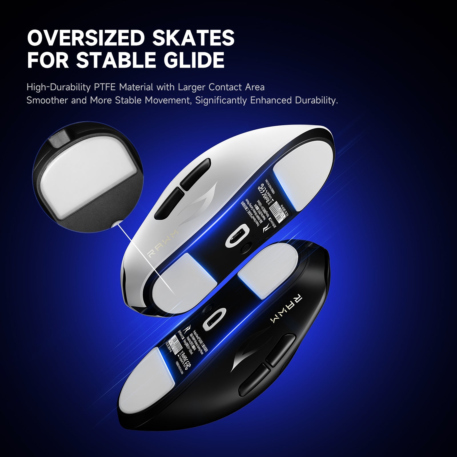 RAWM LEVIATHAN V4 Dual 8K 55g Lightweight Wireless Gaming Mouse for Fast Response PAW3950 Nordic nRF54L15 - RAWM GAMING