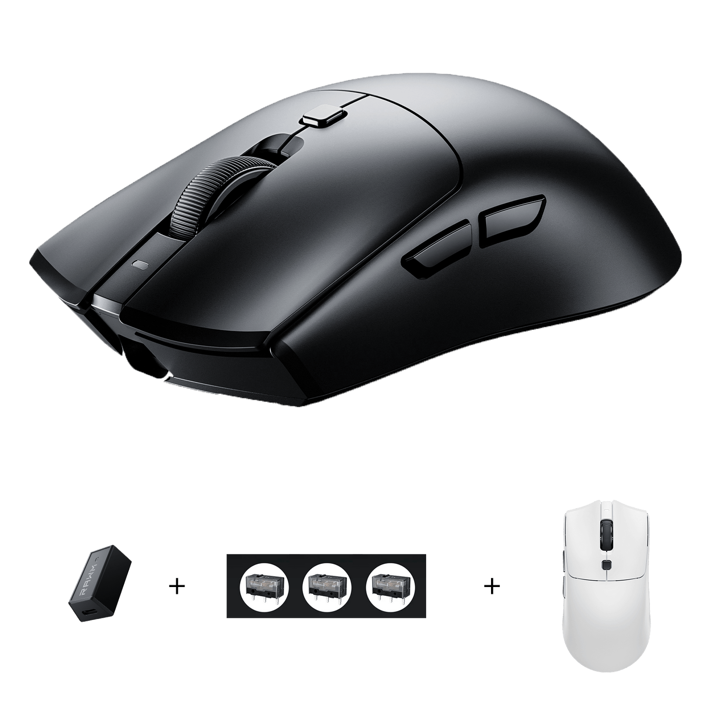 RAWM MH01 Set, 8k Wireless Gaming Mouse with Long - lasting Battery Life PAW3395, 1 shell, 3 micro switches - RAWM GAMING
