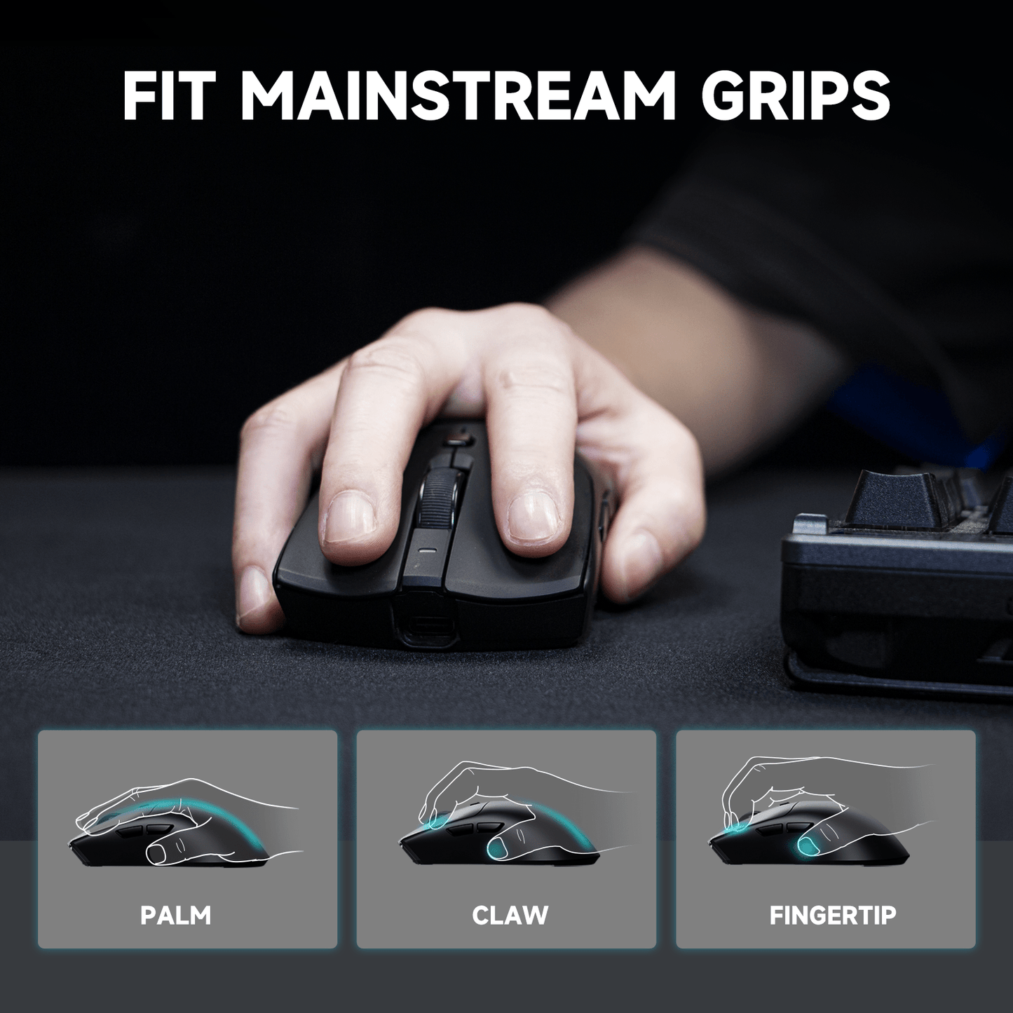 RAWM SH01S 1K Wireless Best Gaming Mouse PAW3395+Panchip Lightweight - RAWM GAMING